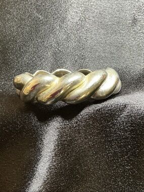 Classic Twisted Metal Cuff Bracelet - Silver